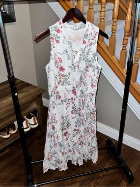 Gal Meets Glam White Floral Midi Alexis Dress (rare - nordstrom exclusive)